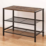 Black industrial console table, 3-tier storage table, metal and wood console table, home organization furniture, entryway table, living room storage, Australian furniture