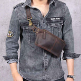 dark coffee color Black Top-Grain Leather Cross-Body Bag Leather Crossbody Bag Australian Leather Bag