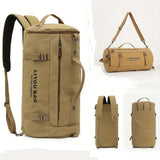 Yellow Black canvas travel backpack, durable travel backpack, spacious carry-on bag, stylish backpack Australia, travel bag for weekend getaway, organized backpack with pockets