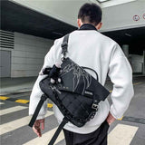 Black Trendy Cross-Body Backpack High-Quality Backpack Travel Backpack Daily Use