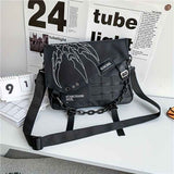 Black Trendy Cross-Body Backpack High-Quality Backpack Travel Backpack Daily Use