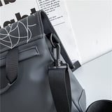 Black Trendy Cross-Body Backpack High-Quality Backpack Travel Backpack Daily Use