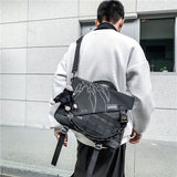 Black Trendy Cross-Body Backpack High-Quality Backpack Travel Backpack Daily Use