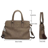 Brown Black Brown Laptop Briefcase Leather Look Travel Bag Work Briefcase For Men Spacious