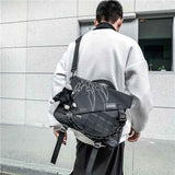 Gray Black Cross-Body Backpack Travel Backpack Fashionable Backpack High-Quality Backpack