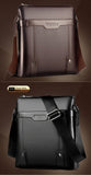 Brown Men'S Crossbody Bag Composite Leather Bag Adjustable Shoulder Strap Spacious