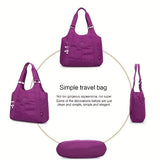 purplish red Brown Purple Travel Tote Bag Travel Accessories Spacious Tote Durable Bag Travel Bag