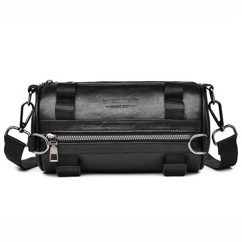Black Brown Unisex Cross Body Bag Travel Bag Durable Bag Adjustable Strap Bag Multiple