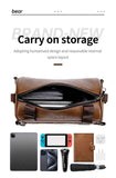 Black Brown Unisex Cross Body Bag Travel Bag Durable Bag Adjustable Strap Bag Multiple