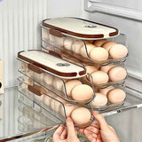 Beige Gold egg storage box, portable egg container, lidded egg holder, kitchen egg organizer, australian kitchen, fridge egg storage, stackable egg crate, see-through egg box