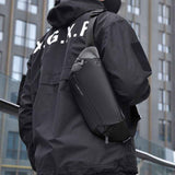 Black Gray Magnetic Closure Backpack Sling Bag Travel Backpack Daypack Crossbody Bag