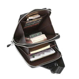 Black Gray Men'S Chest Bag Crocodile Embossed Bag Travel Bag Men Adjustable Strap Bag