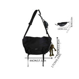 Black Gray Cross Body Bag Travel Bag Trendy Bag Hanging Accessory Durable Bag Spacious Bag