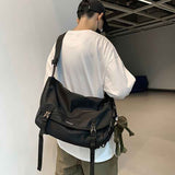 Black Gray Cross Body Bag Travel Bag Trendy Bag Hanging Accessory Durable Bag Spacious Bag
