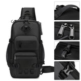 Gray Anti-Theft Backpack Waterproof Backpack Sling Backpack Travel Backpack