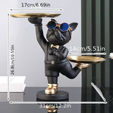 Black White French Bulldog Storage Black And Gold Decor Home Organisation Small Item
