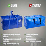 Blue White large capacity storage bin, home organisation, toy storage, clothes storage, durable storage container, Australian storage solutions