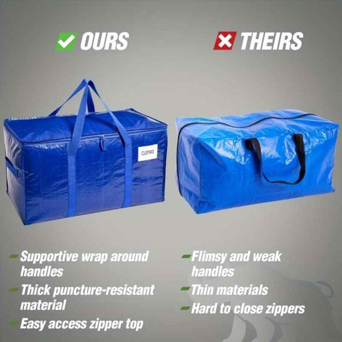 Blue White large capacity storage bin, home organisation, toy storage, clothes storage, durable storage container, Australian storage solutions