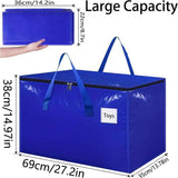 Blue White large capacity storage bin, home organisation, toy storage, clothes storage, durable storage container, Australian storage solutions