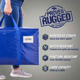 Blue White large capacity storage bin, home organisation, toy storage, clothes storage, durable storage container, Australian storage solutions
