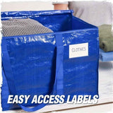 Blue White large capacity storage bin, home organisation, toy storage, clothes storage, durable storage container, Australian storage solutions
