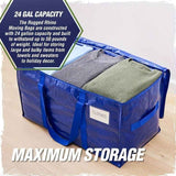 Blue White large capacity storage bin, home organisation, toy storage, clothes storage, durable storage container, Australian storage solutions