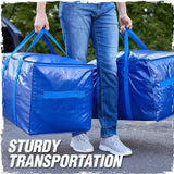 Blue White large capacity storage bin, home organisation, toy storage, clothes storage, durable storage container, Australian storage solutions