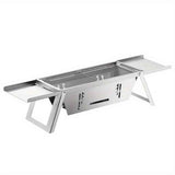 Silver Gray portable barbecue grill, outdoor grill, camping grill, lightweight grill, picnic grill, courtyard grill, Australian BBQ, even heat distribution grill