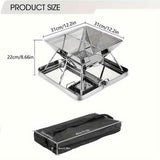 Silver Green portable camping grill, stainless steel grill, 304 stainless steel, charcoal grill, camping furniture, outdoor grill, camping cooking equipment, Australia camping gear