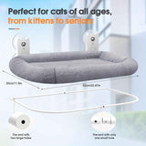 Gray cat bed, window cat bed, cat furniture, cat supplies, Australian cat bed, cat relaxation, bird watching cat bed, sunbathing cat bed