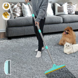 Blue Yellow pet hair remover broom, pet cleaning supplies, pet hair removal, Australian pet owners, carpet pet hair cleaner, floor pet hair cleaner, pet hair broom Australia, pet hair brush, lint remover broom