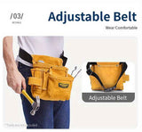Yellow Gray adjustable tool belt, tool carrying belt, tool storage organizer, tool belt for professionals, DIY tool belt, waist tool pouch, worksite accessories