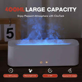 aromatherapy essential oil diffuser, humidifier, 400ml, full-color LED lights, timer auto shut-off, bedroom, office, living room, Australian home, relaxation - White - Size D