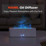 aromatherapy essential oil diffuser, humidifier, 400ml, full-color LED lights, timer auto shut-off, bedroom, office, living room, Australian home, relaxation - White - Size D