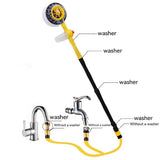 Yellow Black automatic rotating car wash brush, integrated flushing car brush, high-quality car cleaning tool, efficient car washing supplies, soft bristle car wash brush, Australia