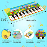 Yellow kids musical piano mat, Australian childrens toy, portable music mat, developmental play mat, interactive piano rug