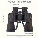Yellow 10x50 Binoculars for Adults Outdoor Wildlife Bird Watching