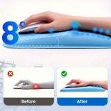 Blue Vaydeer Ergonomic Mouse Pad with Cushioned Wrist Rest and Smooth Tracking Surface