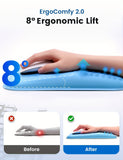 Blue Vaydeer Ergonomic Mouse Pad with Cushioned Wrist Rest and Smooth Tracking Surface