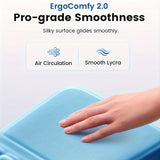 Blue Vaydeer Ergonomic Mouse Pad with Cushioned Wrist Rest and Smooth Tracking Surface