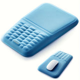 Blue Vaydeer Ergonomic Mouse Pad with Cushioned Wrist Rest and Smooth Tracking Surface