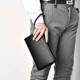 Men'S Leather Clutch Bag Men'S Accessories High-Quality Leather Stylish Clutch - Black - Size 23-4-14