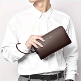 Men'S Leather Clutch Bag Men'S Accessories High-Quality Leather Stylish Clutch - Black - Size 23-4-14 In Australia - Darrahopens