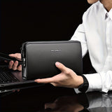 Men'S Leather Clutch Bag Men'S Accessories High-Quality Leather Stylish Clutch - Brown - Size 23-4-14 In Australia - Darrahopens