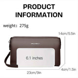Men'S Leather Clutch Bag Men'S Accessories High-Quality Leather Stylish Clutch - Brown - Size 23-4-14 In Australia - Darrahopens