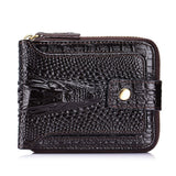 Men'S Wallet Genuine Leather Wallet Alligator-Embossed Wallet Horizontal Wallet - Orange - Size m