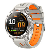 men's smart watch, HT37, GPS positioning, Bluetooth call, heart-rate monitoring, outdoor sports watch, Australian men's fashion, fitness watch - black and orange - Size L