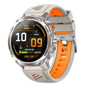 men's smart watch, HT37, GPS positioning, Bluetooth call, heart-rate monitoring, outdoor sports watch, Australian men's fashion, fitness watch - Grey  orange - Size L In Australia - Darrahopens