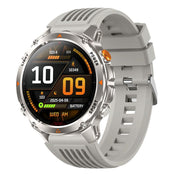 men's smart watch, HT37, GPS positioning, Bluetooth call, heart-rate monitoring, outdoor sports watch, Australian men's fashion, fitness watch - Grey  orange - Size L