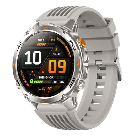 men's smart watch, HT37, GPS positioning, Bluetooth call, heart-rate monitoring, outdoor sports watch, Australian men's fashion, fitness watch - Gray - Size L In Australia - Darrahopens